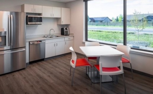 commercial vinyl in office building